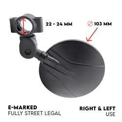 Premium Supermoto Mirrors E-Marked