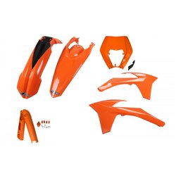 KTM EXC UFO Plastic Kit 125-500 2012-2013 - Black