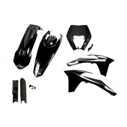 KTM EXC UFO Plastic Kit 125-500 2012-2013 - Black
