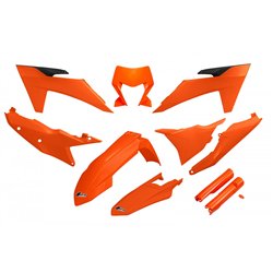 KTM EXC UFO Plastic Kit 125-500 2024-2025 - Black