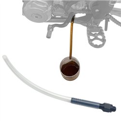 Oil drain plug with hose