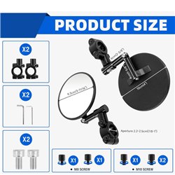 Premium Supermoto Mirrors E-Marked