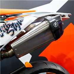 Exhaust Crash Protector – Carbon Design Supermoto Muffler Guard (Universal)
