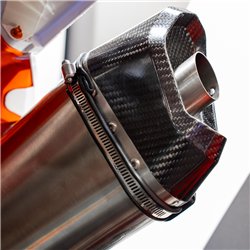 Auspuff-Sturzsicherung – Carbon Design Supermoto Auspuffschutz (universell)