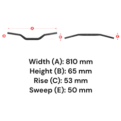Colored Handlebar 28.6 mm Low Bend – 6061-T6 Aluminum