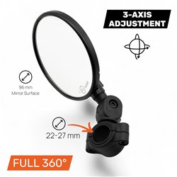 Set di 2 specchietti Supermoto Flexi - Omologati E