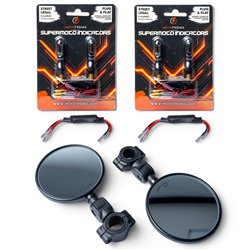 Super Street Bundle - Supermoto Mirrors + Indicator Set