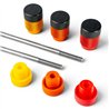 CNC-gefräste Stuntpegs für Supermoto – Universelles Achsschleifer-Set mit austauschbaren Kappen-Stunt- und Crashschutz-Movetronix Shop - Special motorbike products & accessories