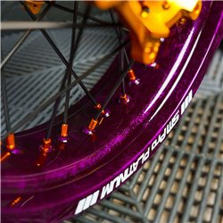SM PRO FADED MARBLE SUPERMOTO WHEELS - 17"x3.5" + 17"x5.0" - prefitted Tyres