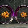 SM PRO FADED MARBLE SUPERMOTO WHEELS - 17"x3.5" + 17"x5.0" - prefitted Tyres-Ready2Ship - Wheel Sets-Movetronix Shop - Special motorbike products & accessories