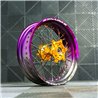 SM PRO FADED MARBLE SUPERMOTO WHEELS - 17"x3.5" + 17"x5.0" - prefitted Tyres-Ready2Ship - Wheel Sets-Movetronix Shop - Special motorbike products & accessories