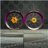 SM PRO FADED MARBLE SUPERMOTO WHEELS - 17"x3.5" + 17"x5.0" - prefitted Tyres-Ready2Ship - Wheel Sets-Movetronix Shop - Special motorbike products & accessories
